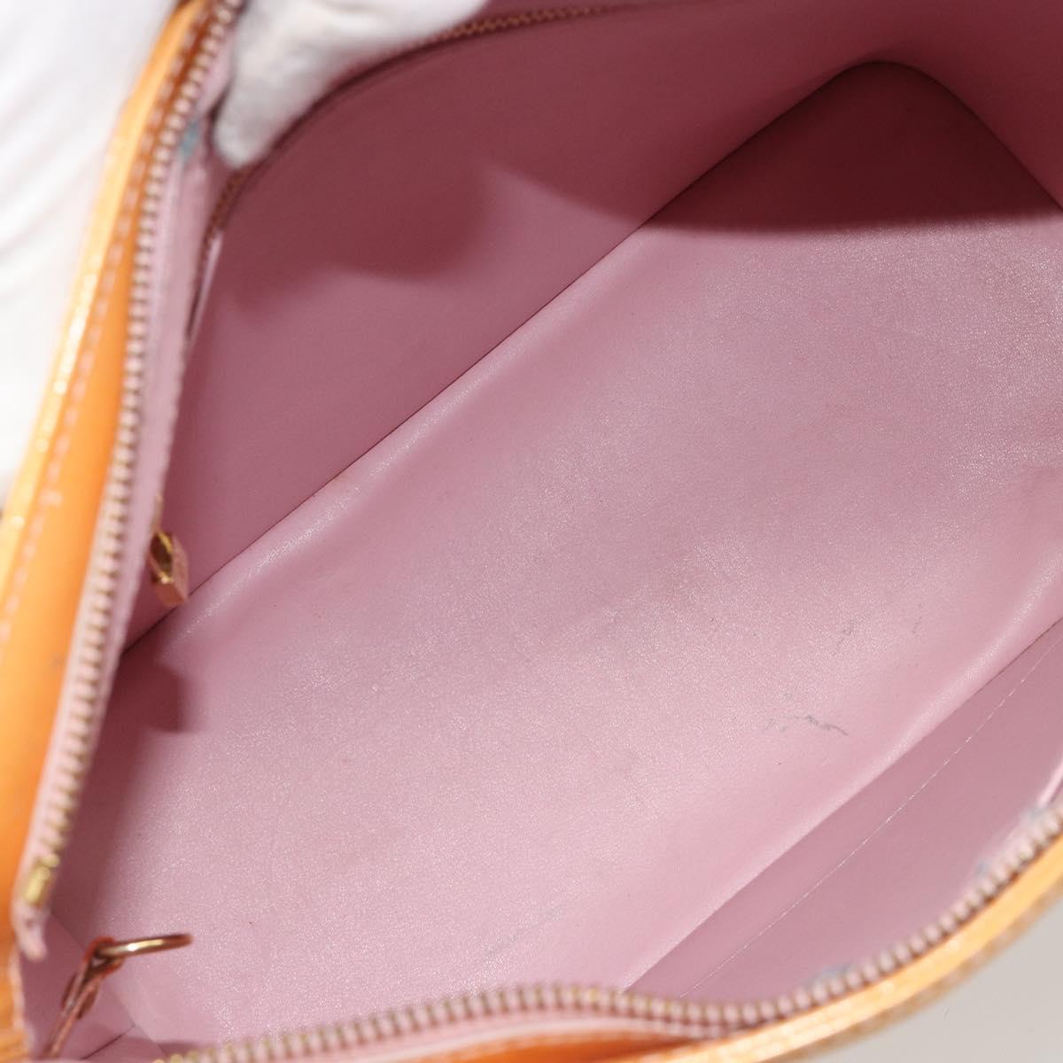 LOUIS VUITTON Monogram Vernis Houston Bag Marshmallow Pink M91302 LV Auth hk3836