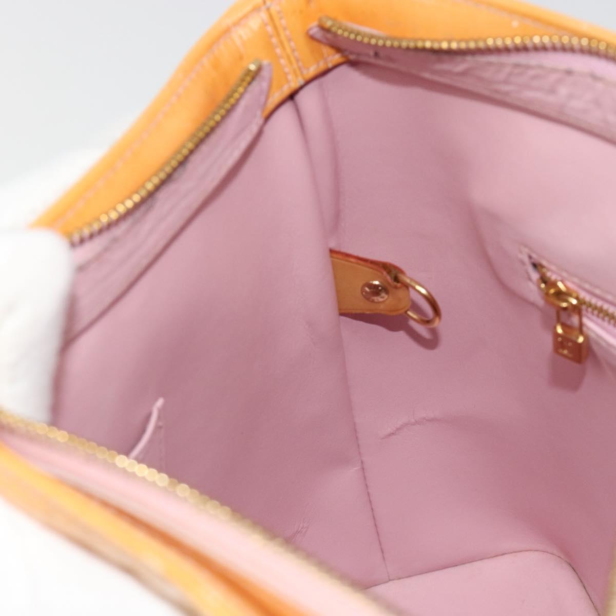 LOUIS VUITTON Monogram Vernis Houston Bag Marshmallow Pink M91302 LV Auth hk3836