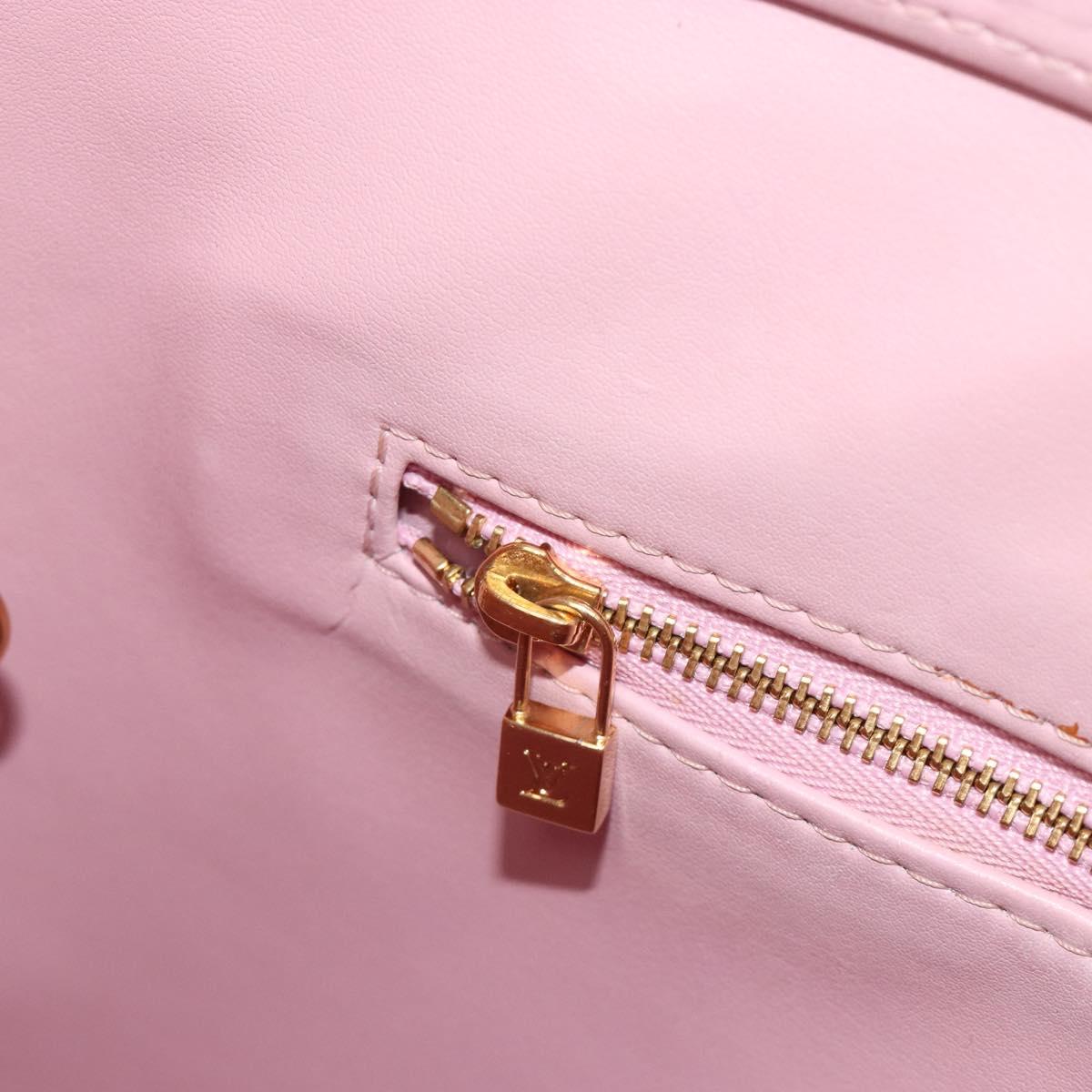 LOUIS VUITTON Monogram Vernis Houston Bag Marshmallow Pink M91302 LV Auth hk3836