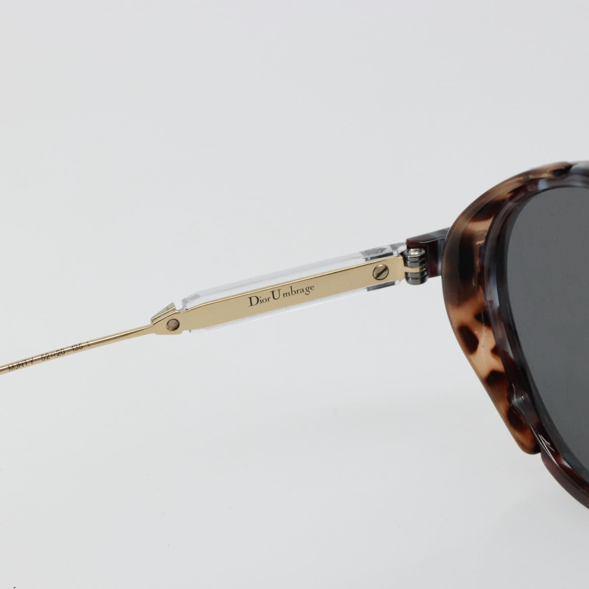 Christian Dior Sunglasses Plastic Gray Gold Silver Auth hk3838