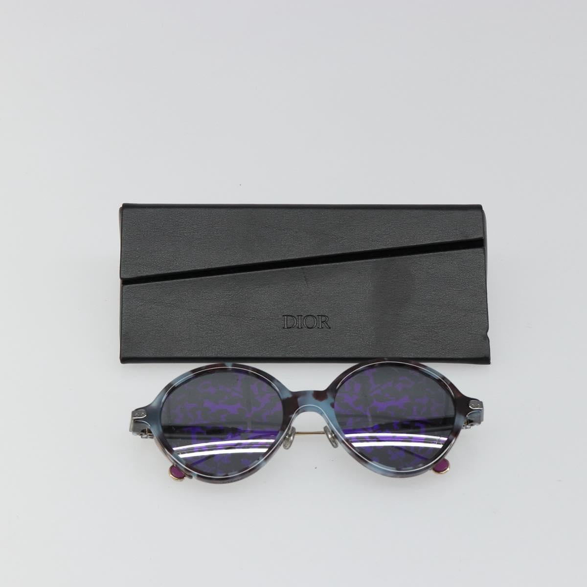 Christian Dior Sunglasses Plastic Gray Gold Silver Auth hk3838