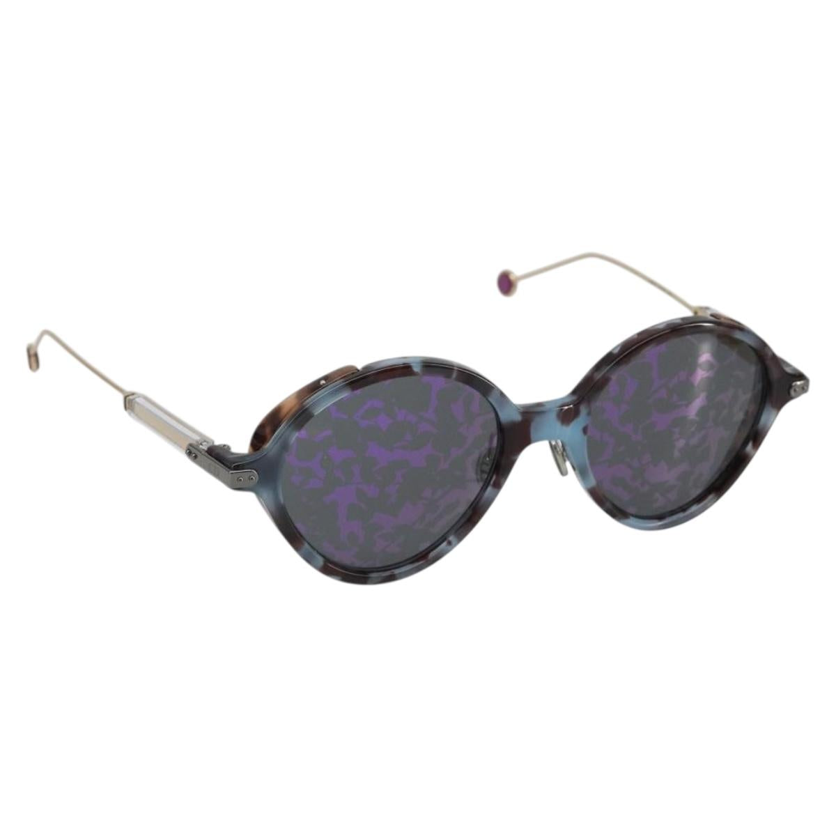 Christian Dior Sunglasses Plastic Gray Gold Silver Auth hk3838