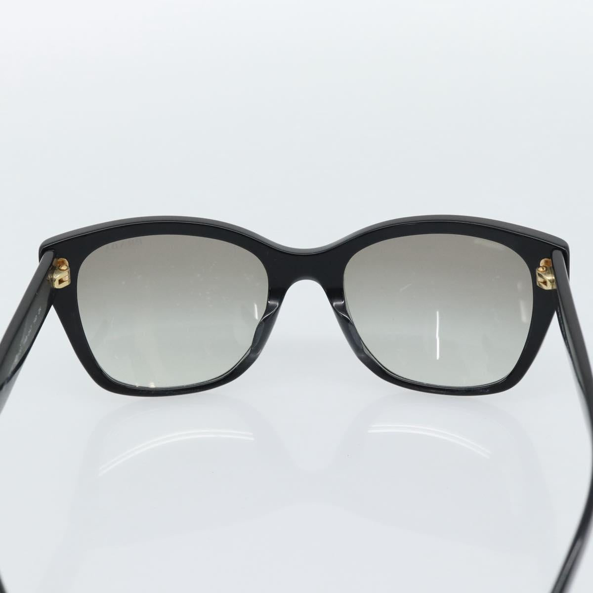 PRADA Sunglasses Plastic Black Gold Auth hk3843