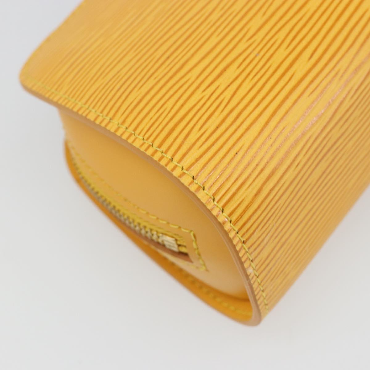 LOUIS VUITTON Epi Dauphine PM Pouch Yellow M48449 LV Auth hk3844