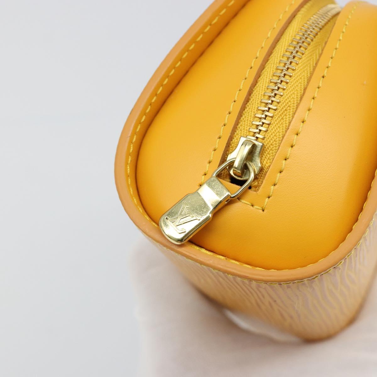 LOUIS VUITTON Epi Dauphine PM Pouch Yellow M48449 LV Auth hk3844