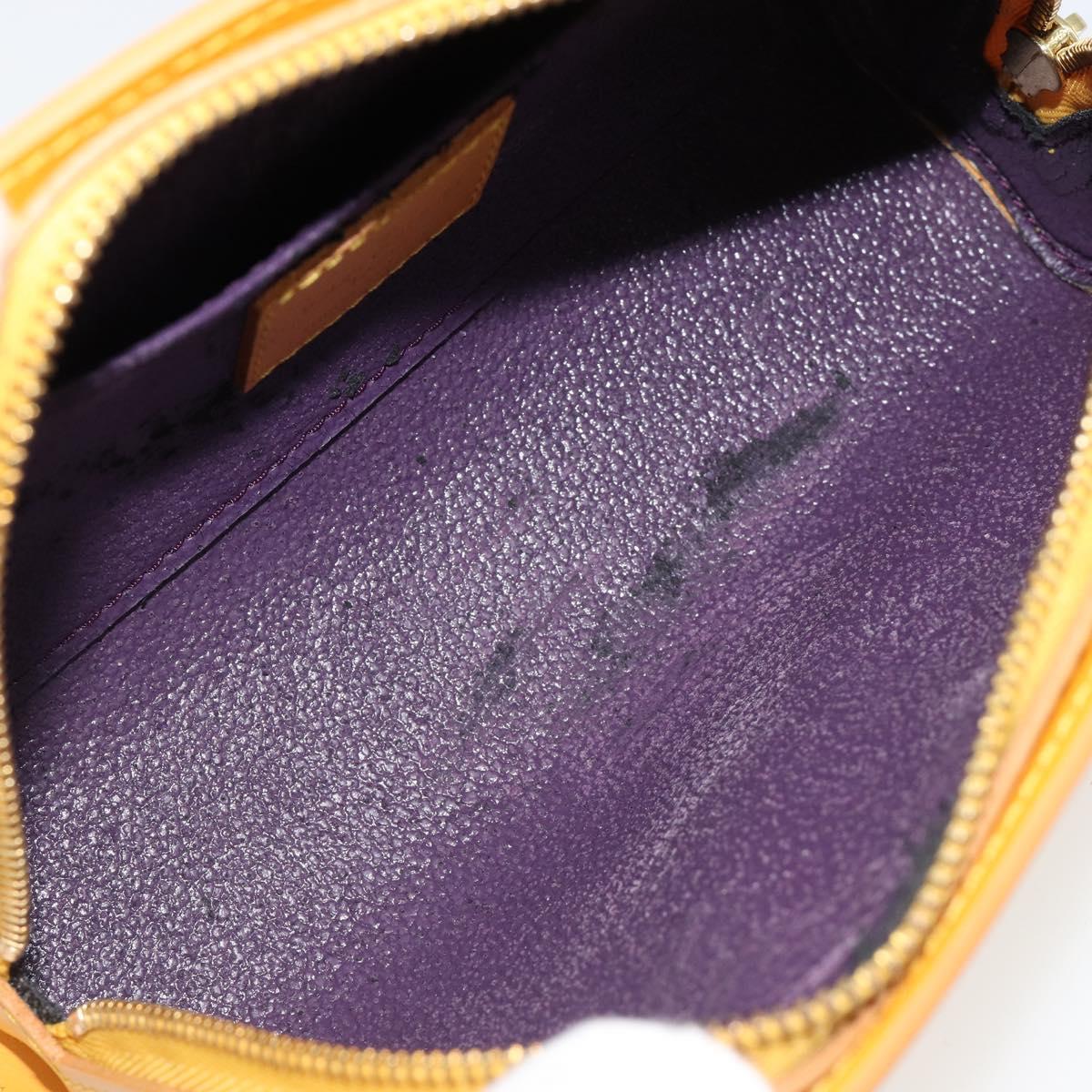 LOUIS VUITTON Epi Dauphine PM Pouch Yellow M48449 LV Auth hk3844