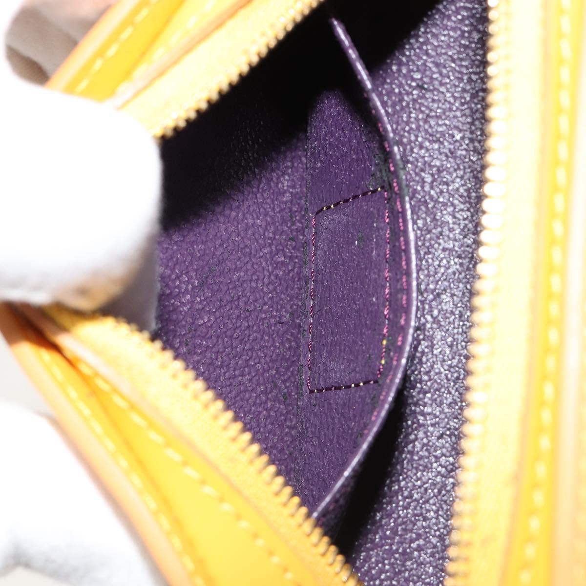 LOUIS VUITTON Epi Dauphine PM Pouch Yellow M48449 LV Auth hk3844