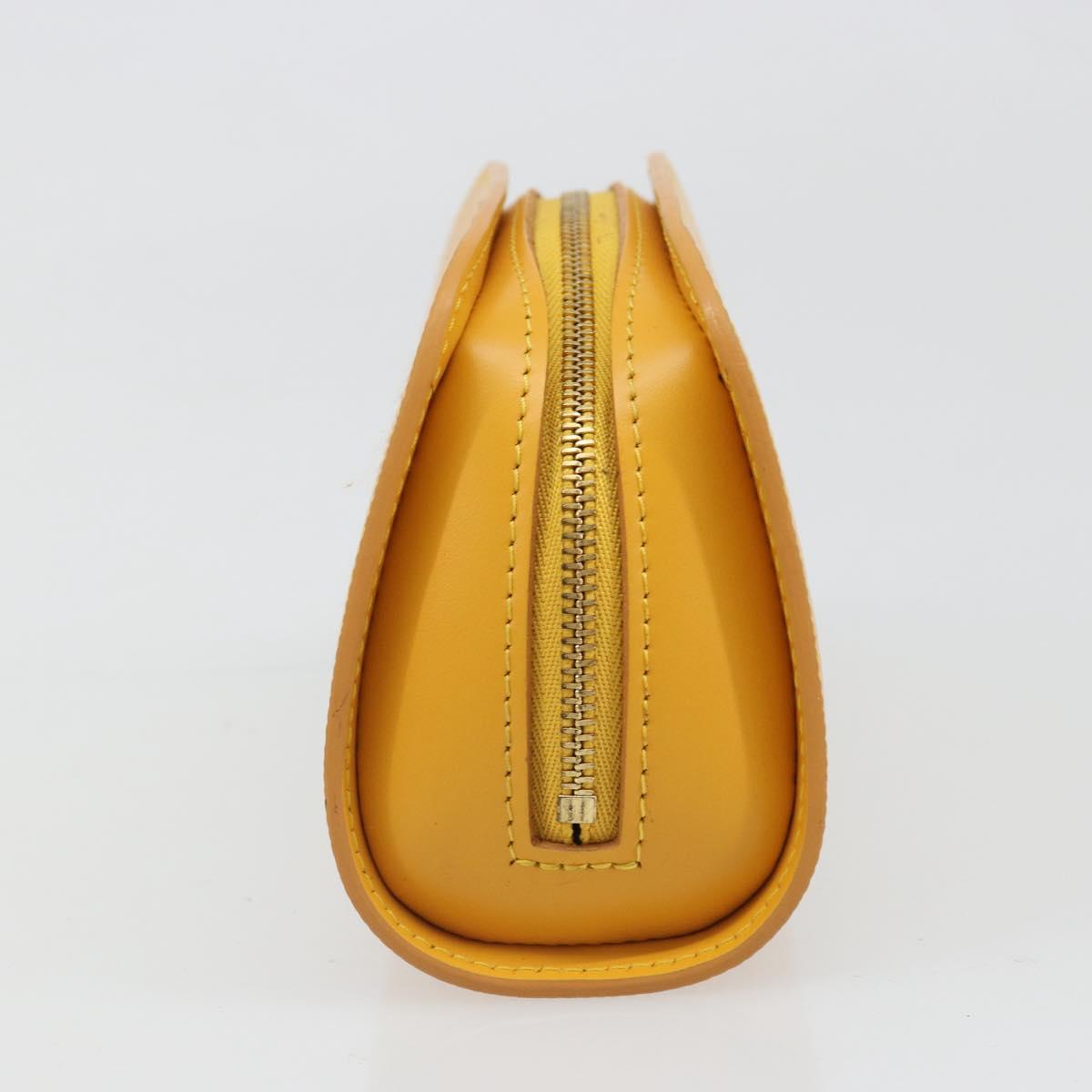 LOUIS VUITTON Epi Dauphine PM Pouch Yellow M48449 LV Auth hk3844