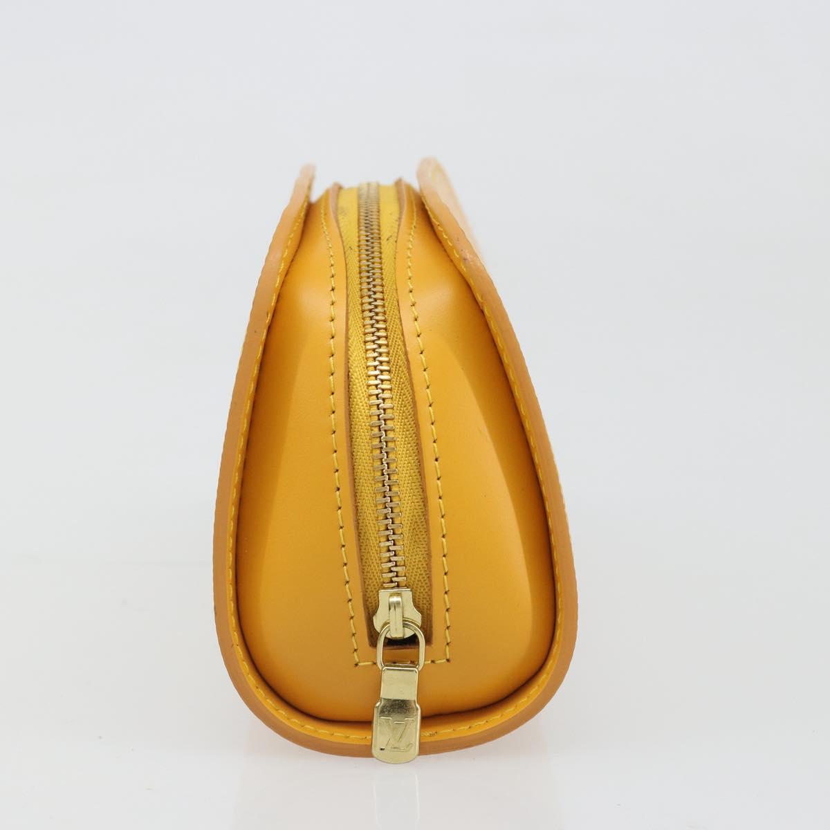 LOUIS VUITTON Epi Dauphine PM Pouch Yellow M48449 LV Auth hk3844