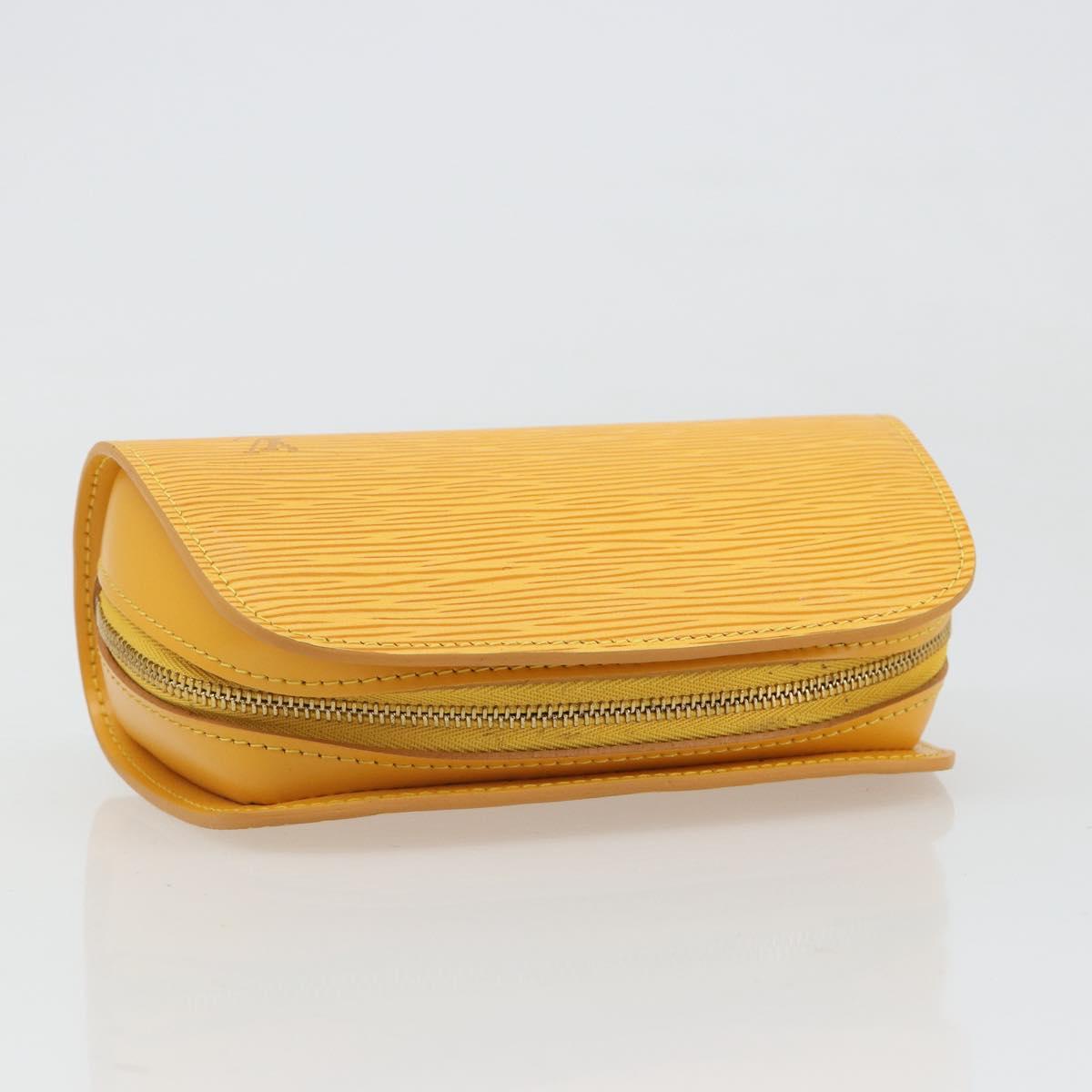 LOUIS VUITTON Epi Dauphine PM Pouch Yellow M48449 LV Auth hk3844