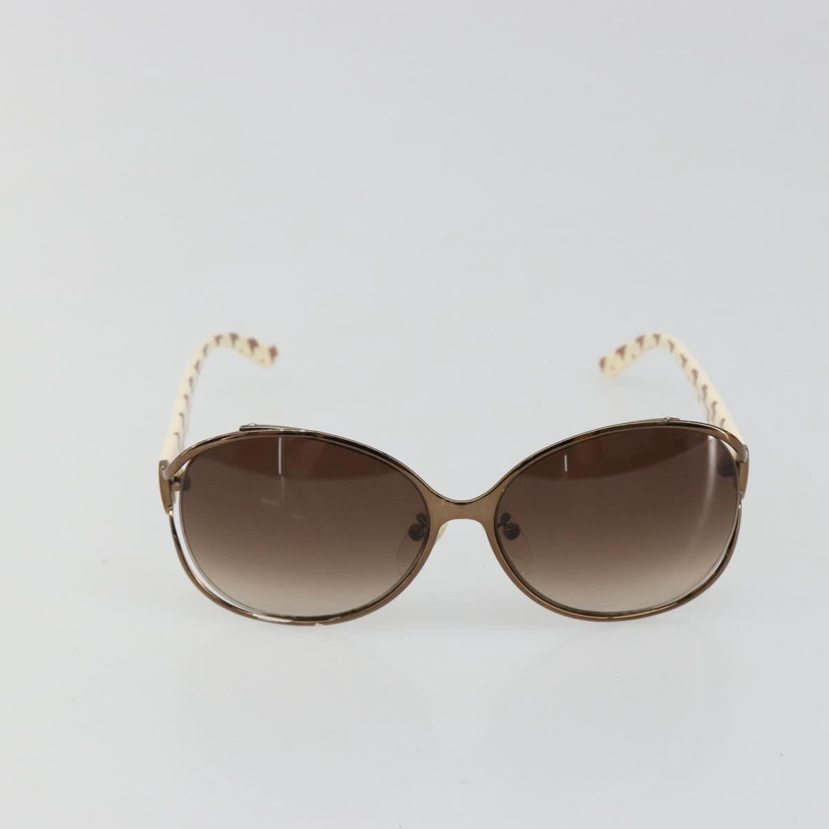 CELINE Sunglasses Metal Bronze Gold Auth hk3845
