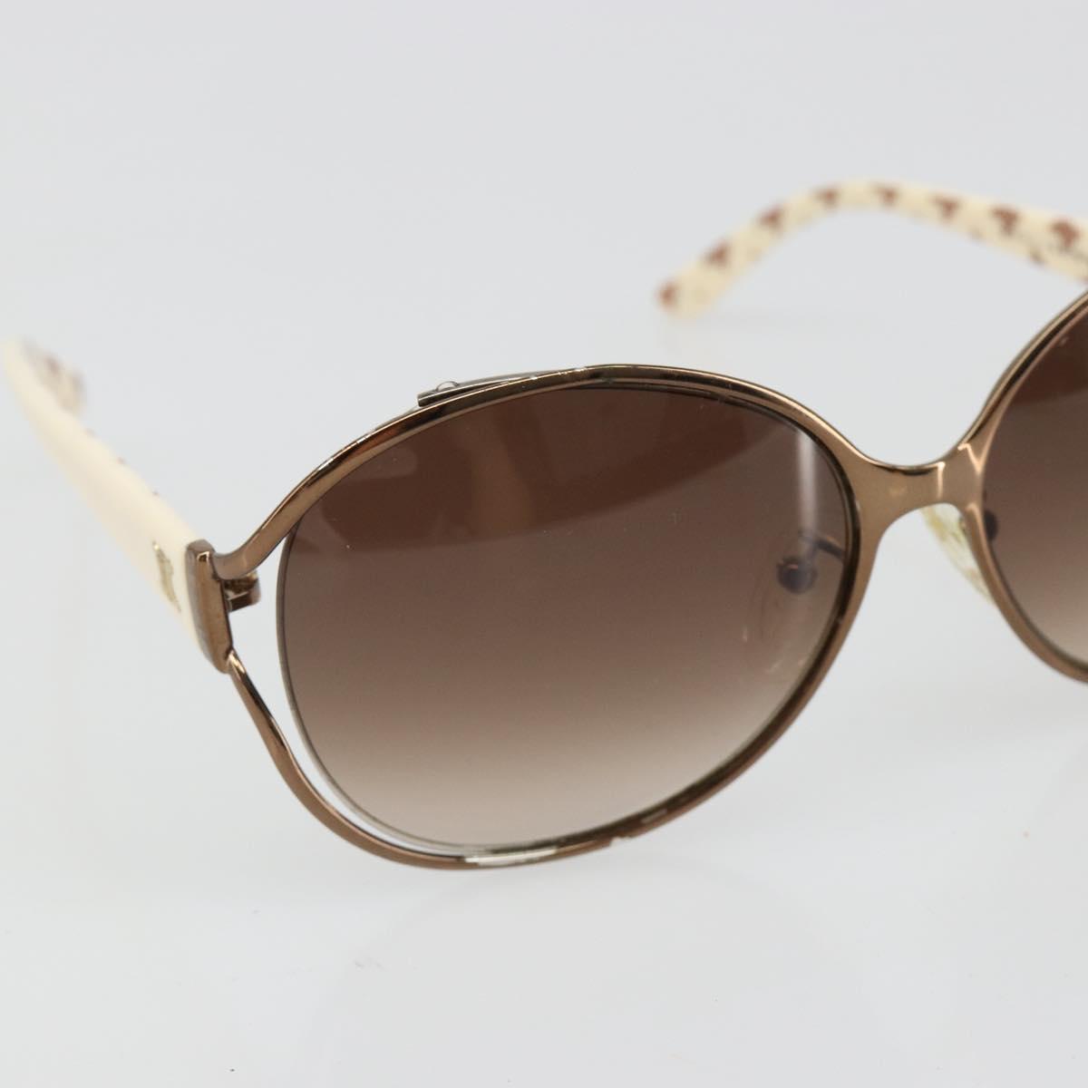 CELINE Sunglasses Metal Bronze Gold Auth hk3845