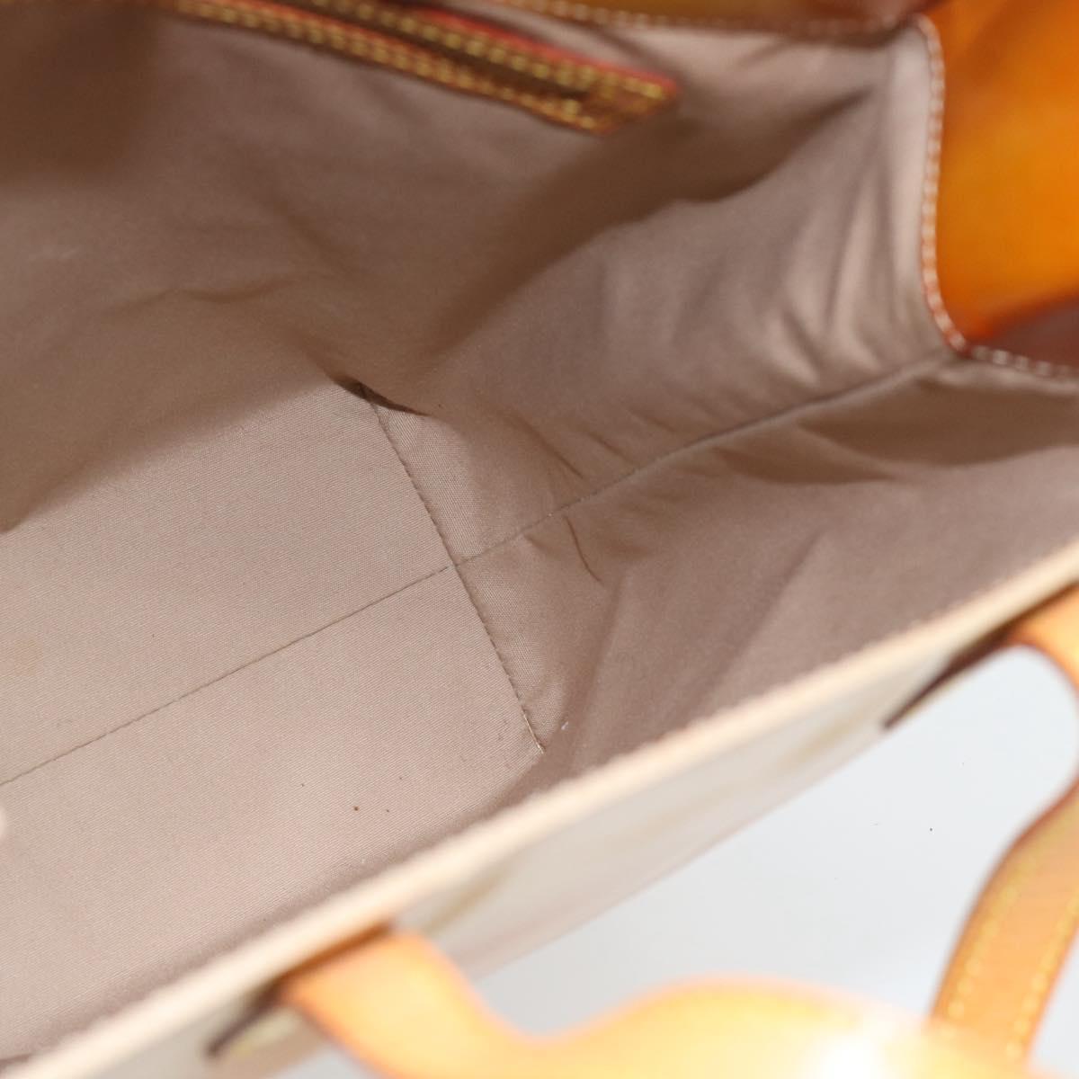 LOUIS VUITTON Monogram Vernis Reade MM Hand Bag Beige M91141 LV Auth hk3847