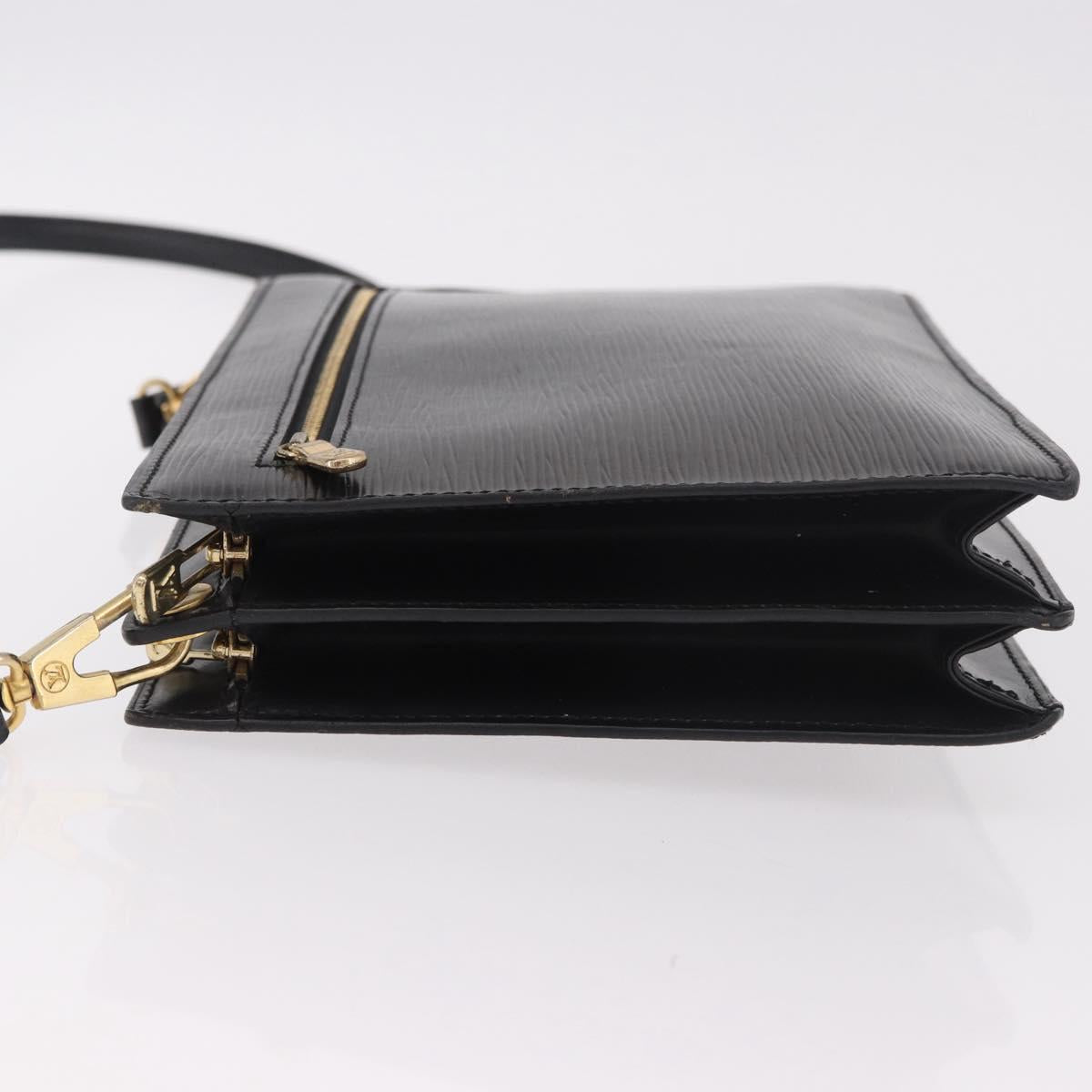 LOUIS VUITTON Epi Angian Shoulder Bag 2way Black M52112 LV Auth hk3850