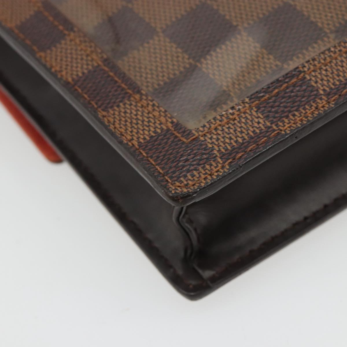 LOUIS VUITTON Damier Ebene Portello Shoulder Bag N45271 LV Auth hk3859