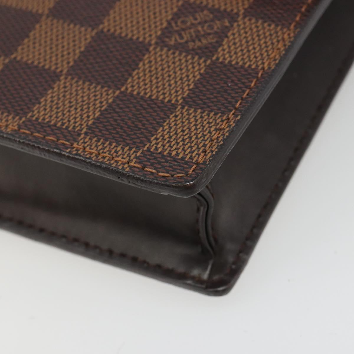 LOUIS VUITTON Damier Ebene Portello Shoulder Bag N45271 LV Auth hk3859