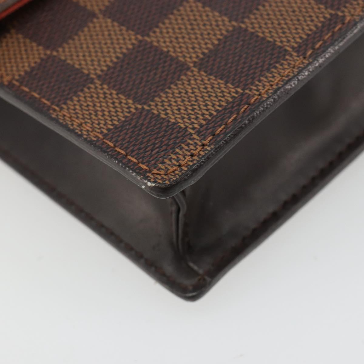 LOUIS VUITTON Damier Ebene Portello Shoulder Bag N45271 LV Auth hk3859