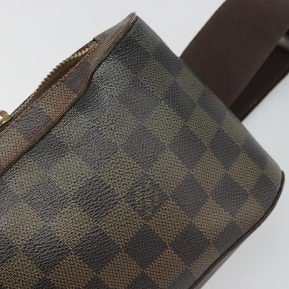 LOUIS VUITTON Damier Ebene Geronimos Shoulder Bag N51994 LV Auth hk3860