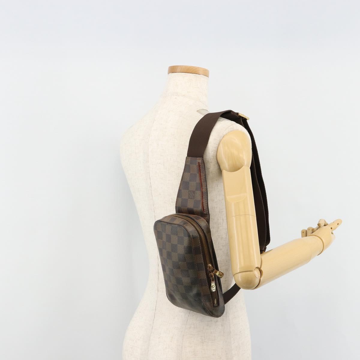 LOUIS VUITTON Damier Ebene Geronimos Shoulder Bag N51994 LV Auth hk3860