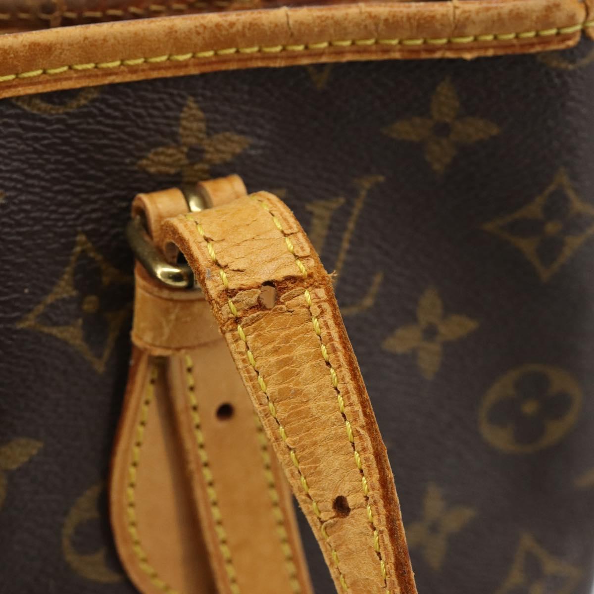 LOUIS VUITTON Monogram Bucket PM Shoulder Bag M42238 LV Auth hk3861