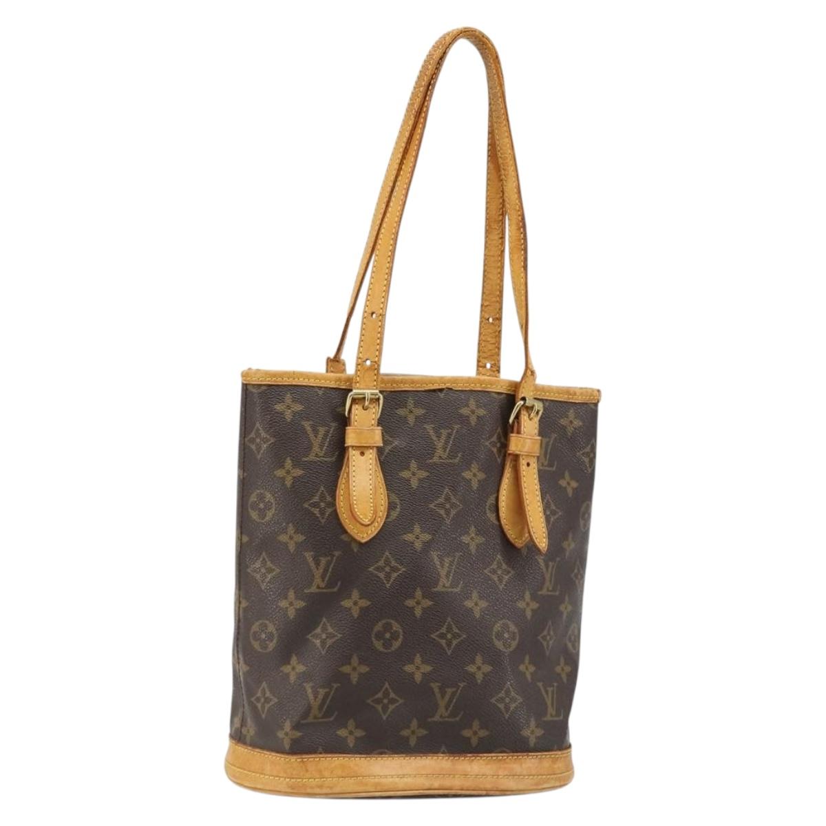 LOUIS VUITTON Monogram Bucket PM Shoulder Bag M42238 LV Auth hk3861