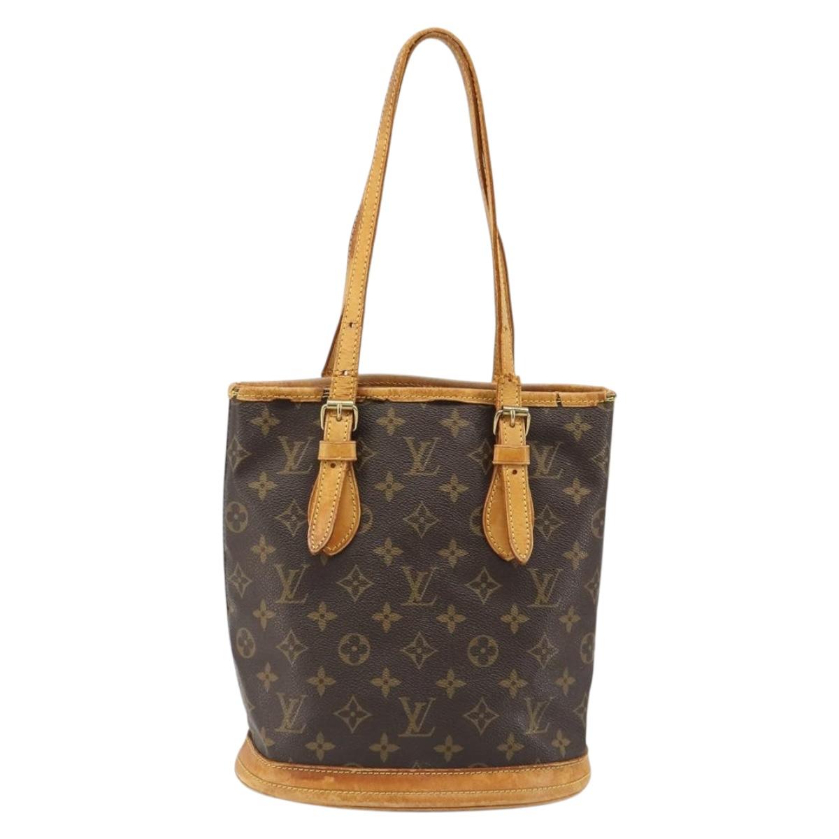 LOUIS VUITTON Monogram Bucket PM Shoulder Bag M42238 LV Auth hk3861