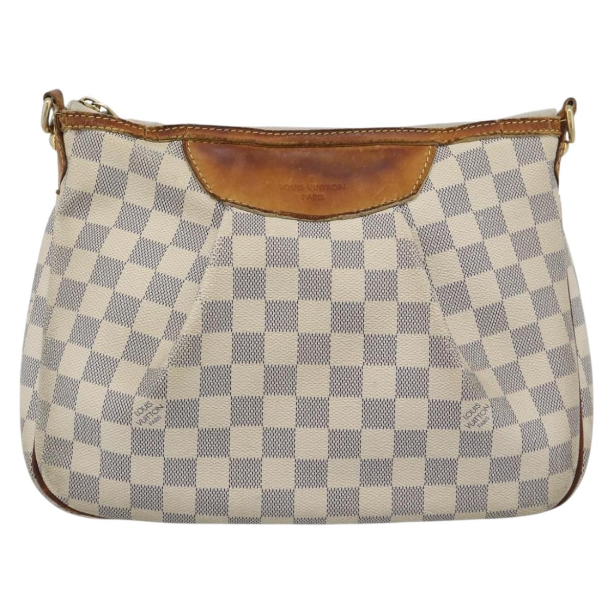 LOUIS VUITTON Damier Azur Siracusa PM Shoulder Bag N41113 LV Auth hk3871