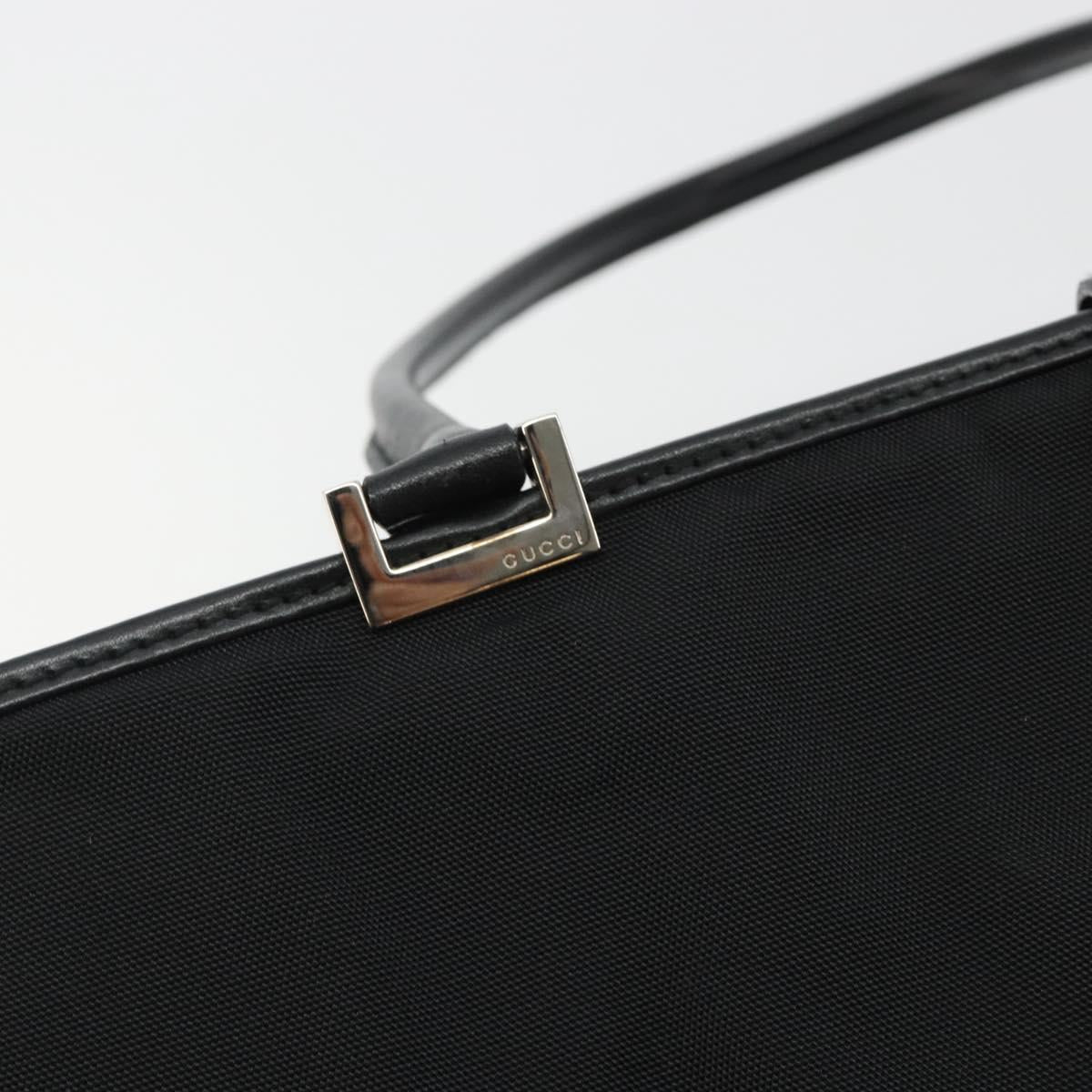 GUCCI Jackie Tote Bag Canvas Black Silver 002 1074 Auth hk3882