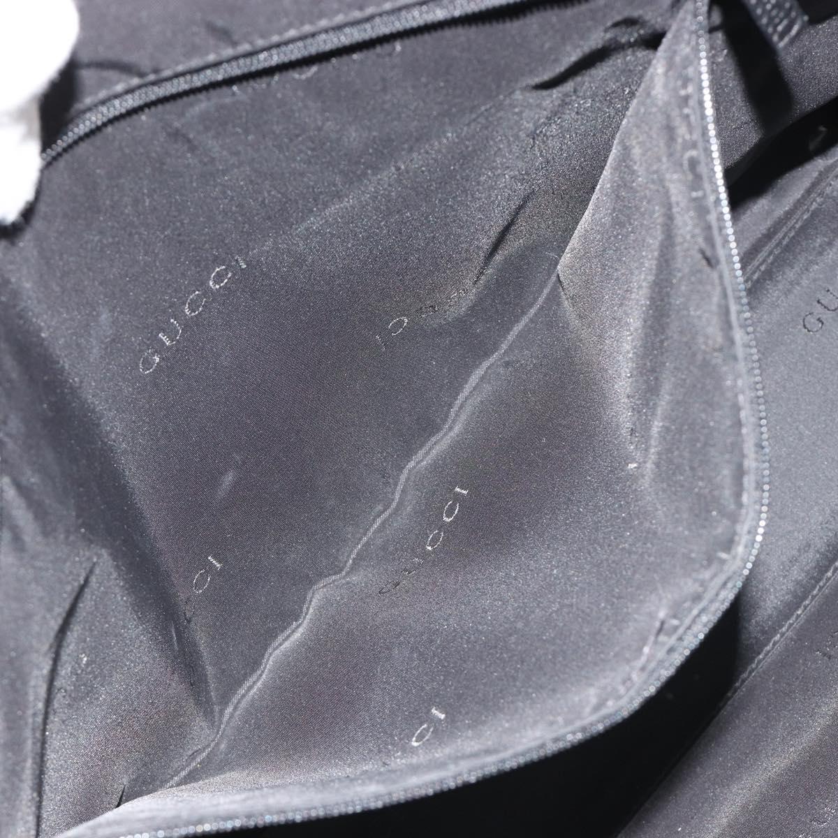 GUCCI Jackie Tote Bag Canvas Black Silver 002 1074 Auth hk3882