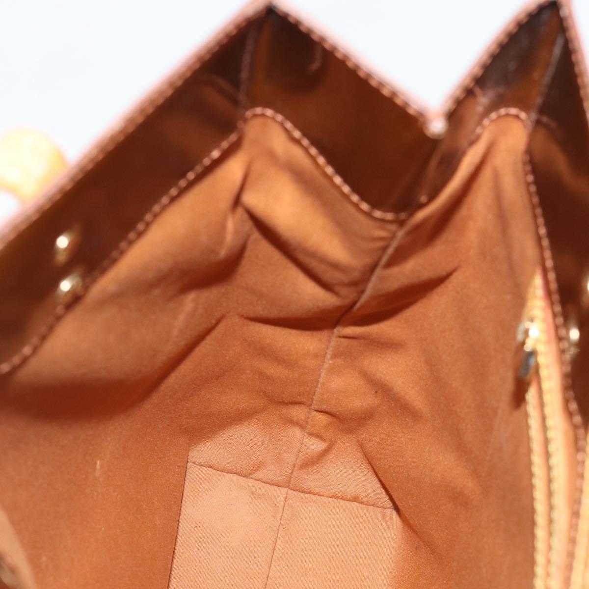LOUIS VUITTON Monogram Vernis Reade MM Hand Bag Bronze M91143 LV Auth hk3883