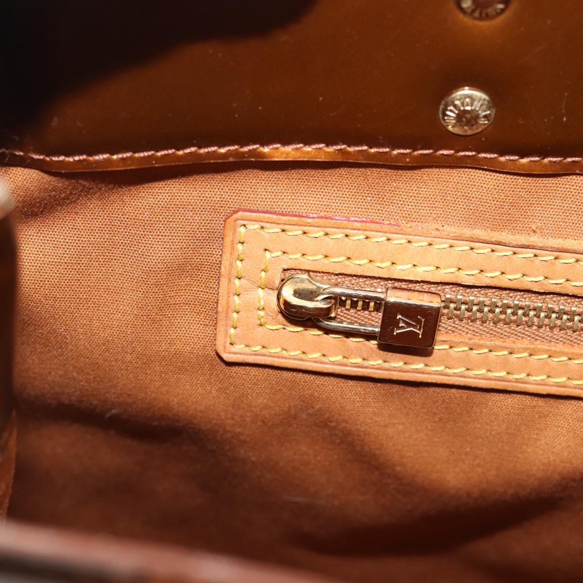 LOUIS VUITTON Monogram Vernis Reade MM Hand Bag Bronze M91143 LV Auth hk3883