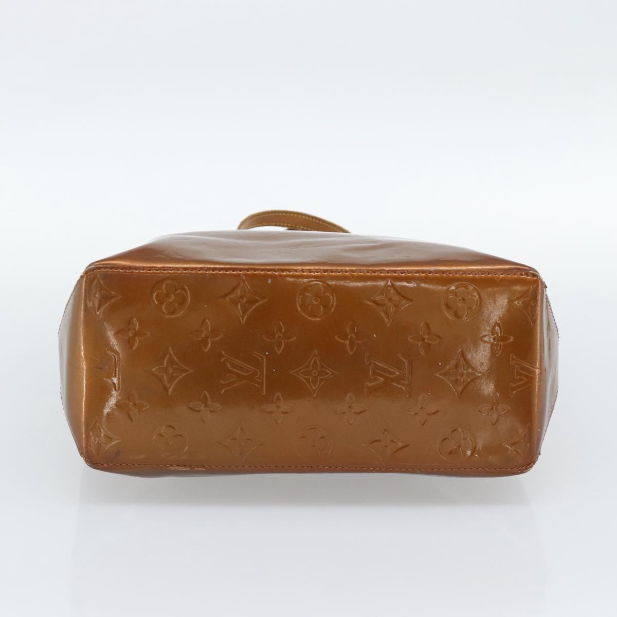 LOUIS VUITTON Monogram Vernis Reade MM Hand Bag Bronze M91143 LV Auth hk3883