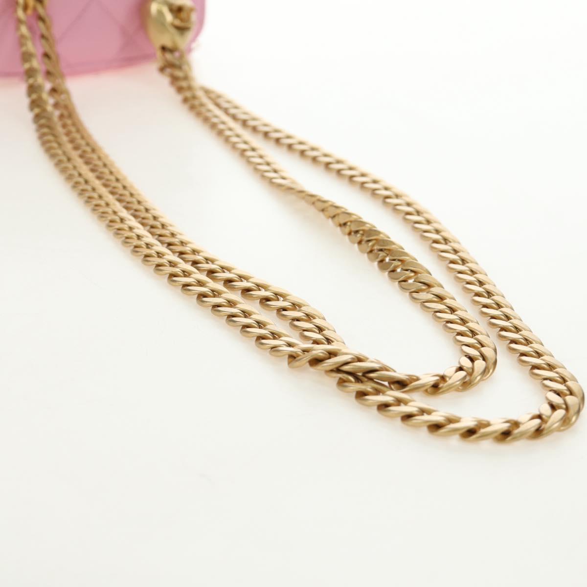 CHANEL Vanity Chain Shoulder Bag Caviar Skin Pink Gold CC Auth hk3887SAM
