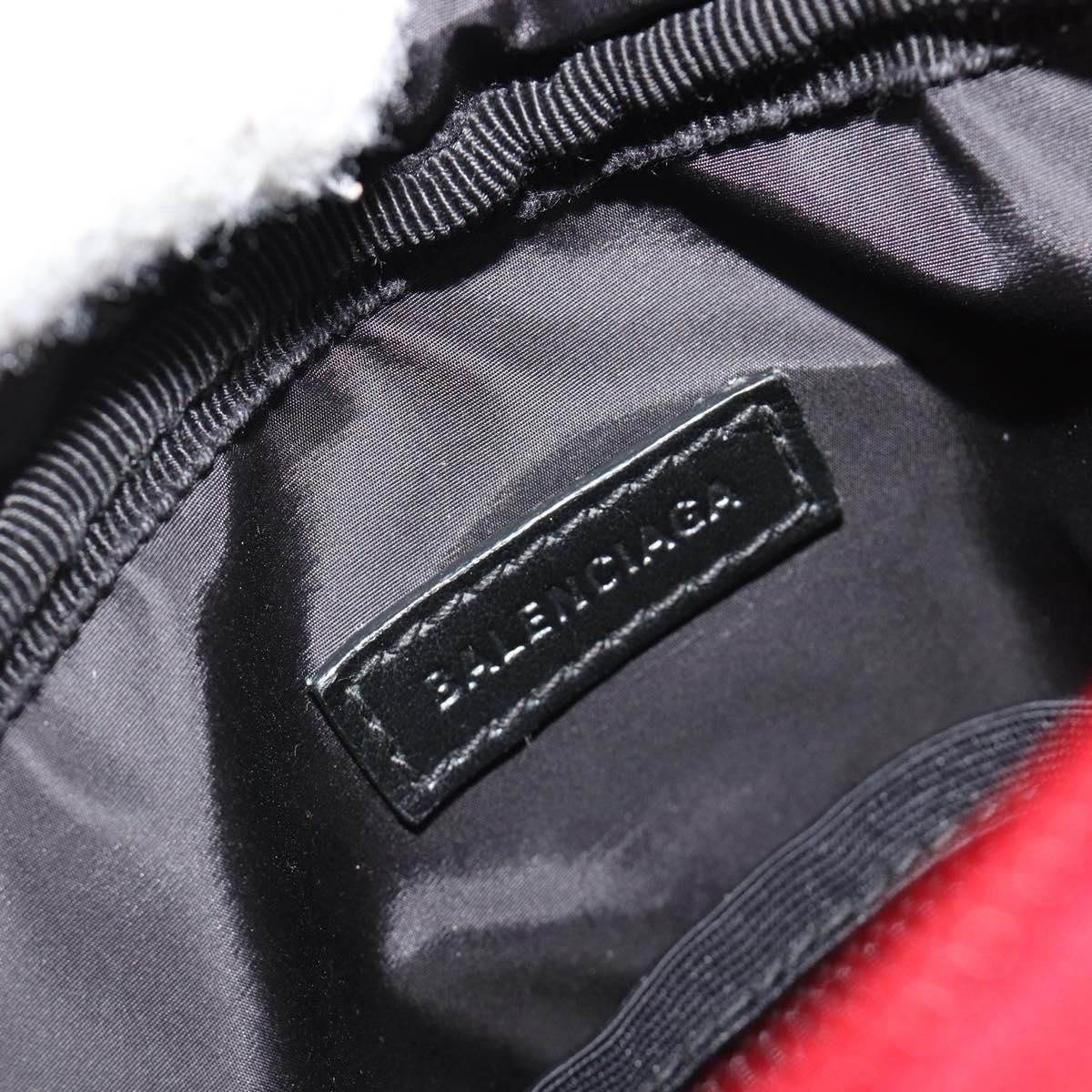 BALENCIAGA Messenger Bag S Shoulder Bag Nylon Red 638657 Auth hk3893