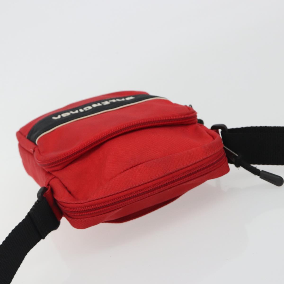 BALENCIAGA Messenger Bag S Shoulder Bag Nylon Red 638657 Auth hk3893