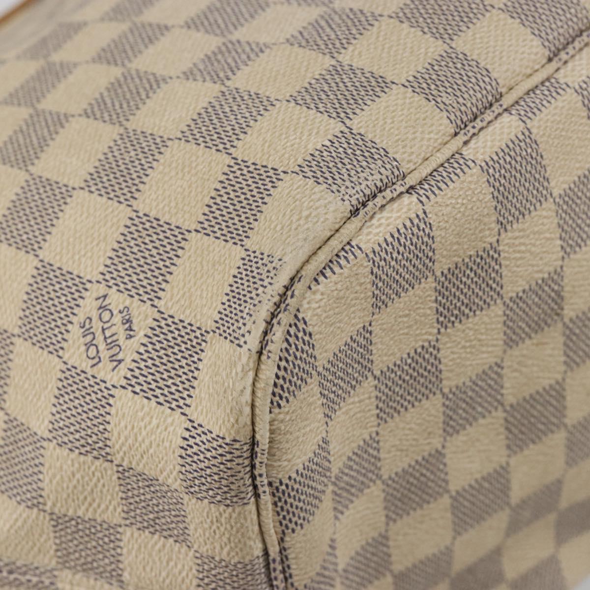 LOUIS VUITTON Damier Azur Neverfull MM Tote Bag N41605 LV Auth hk3894