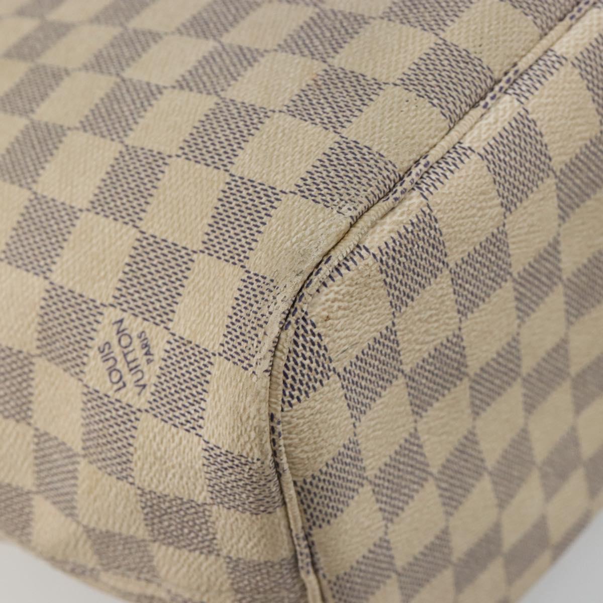 LOUIS VUITTON Damier Azur Neverfull MM Tote Bag N41605 LV Auth hk3894