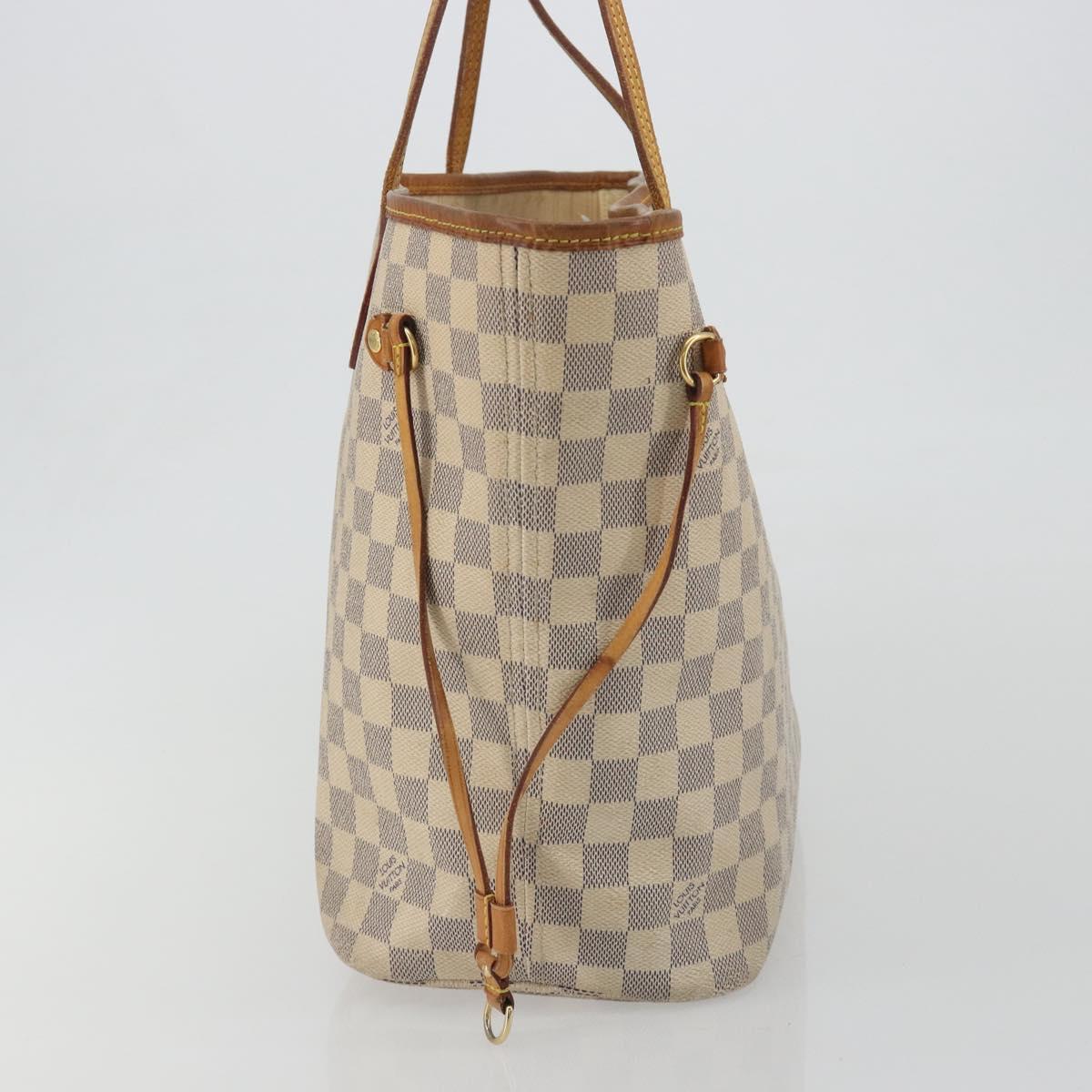 LOUIS VUITTON Damier Azur Neverfull MM Tote Bag N41605 LV Auth hk3894