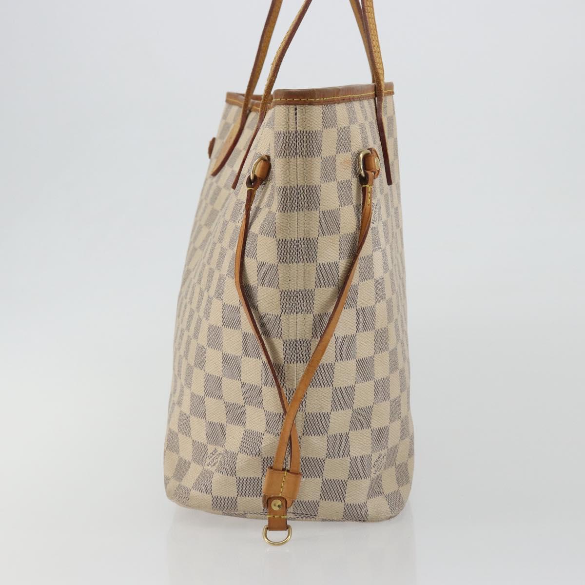 LOUIS VUITTON Damier Azur Neverfull MM Tote Bag N41605 LV Auth hk3894