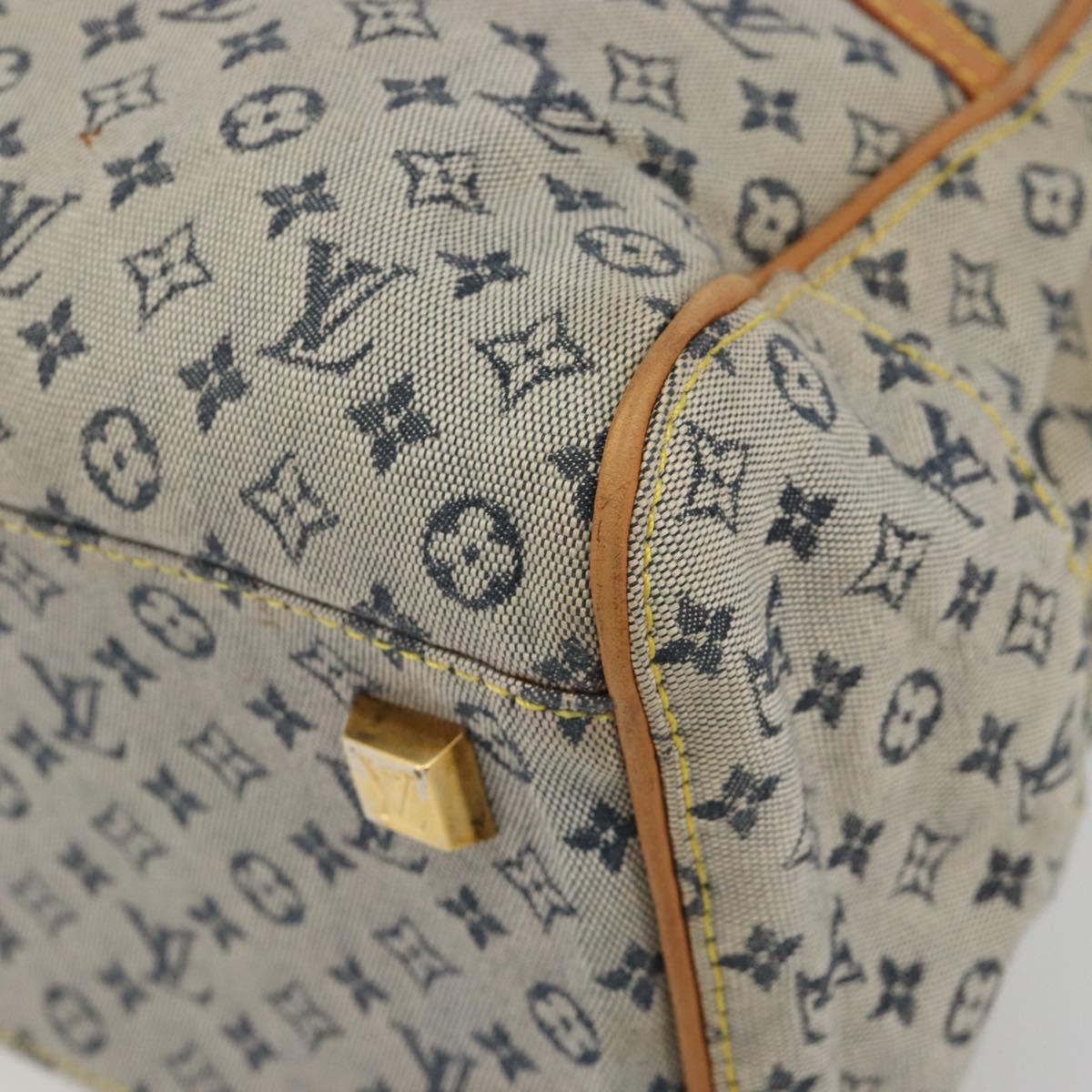 LOUIS VUITTON Monogram mini Marie Hand Bag Blue M92003 LV Auth hk3895