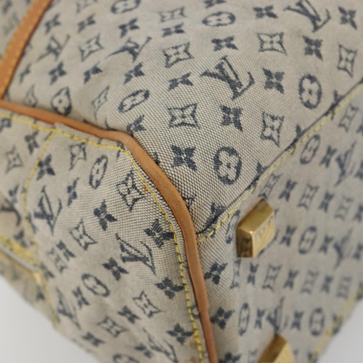 LOUIS VUITTON Monogram mini Marie Hand Bag Blue M92003 LV Auth hk3895