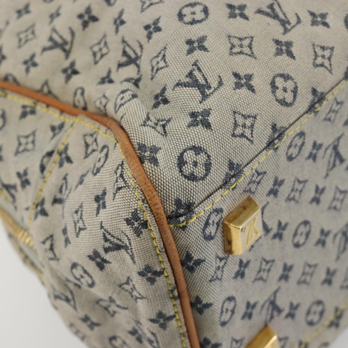 LOUIS VUITTON Monogram mini Marie Hand Bag Blue M92003 LV Auth hk3895