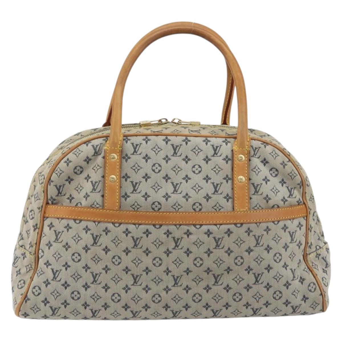 LOUIS VUITTON Monogram mini Marie Hand Bag Blue M92003 LV Auth hk3895