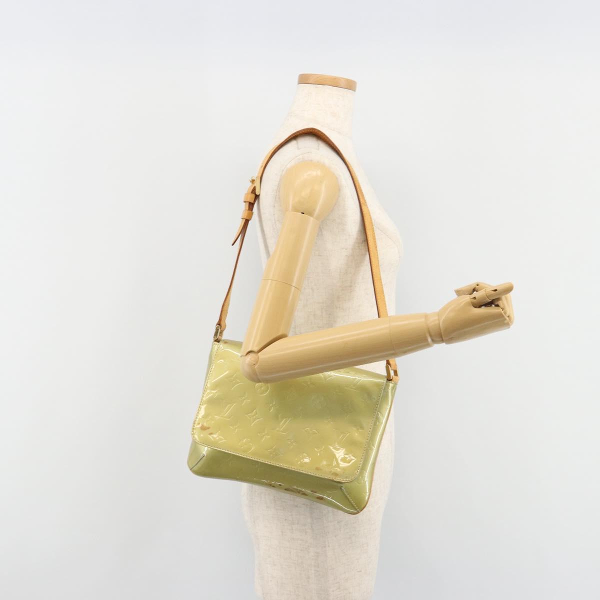 LOUIS VUITTON Monogram Vernis Thompson Street Bag Gris M91008 LV Auth hk3896