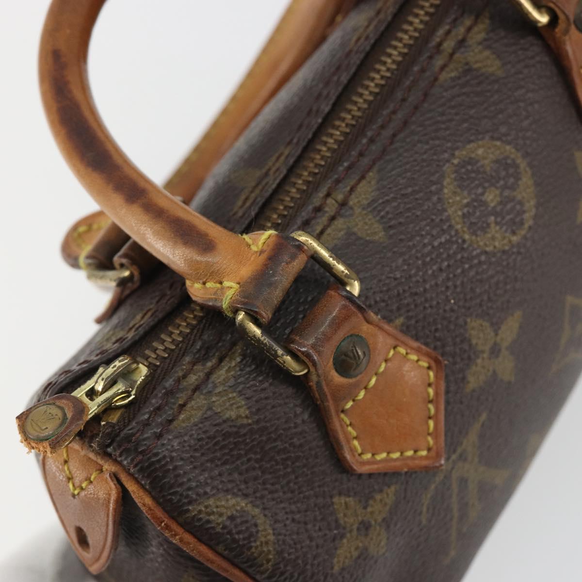 LOUIS VUITTON Monogram Mini Speedy Hand Bag M41534 LV Auth hk3900