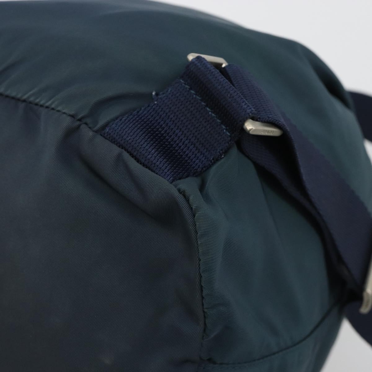 PRADA Backpack Nylon Navy Silver Auth hk3905