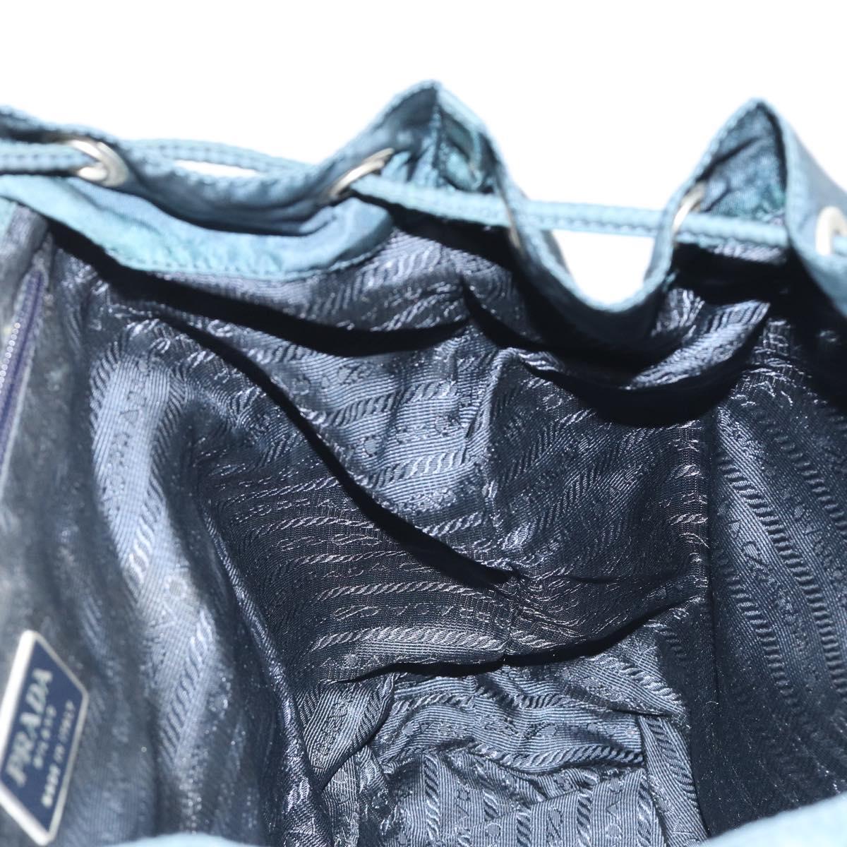 PRADA Backpack Nylon Navy Silver Auth hk3905