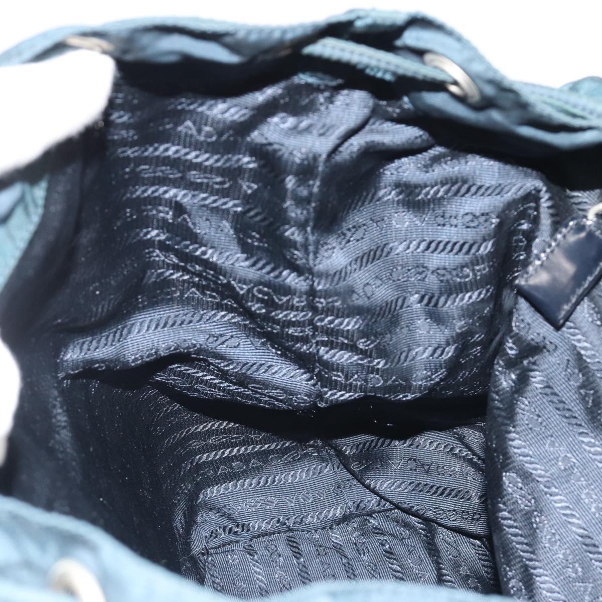 PRADA Backpack Nylon Navy Silver Auth hk3905