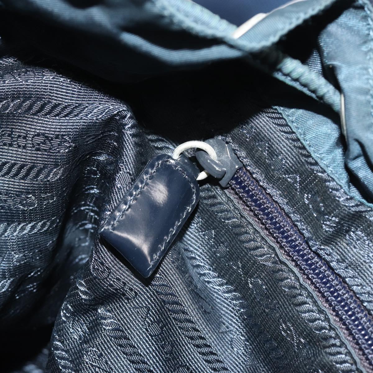 PRADA Backpack Nylon Navy Silver Auth hk3905