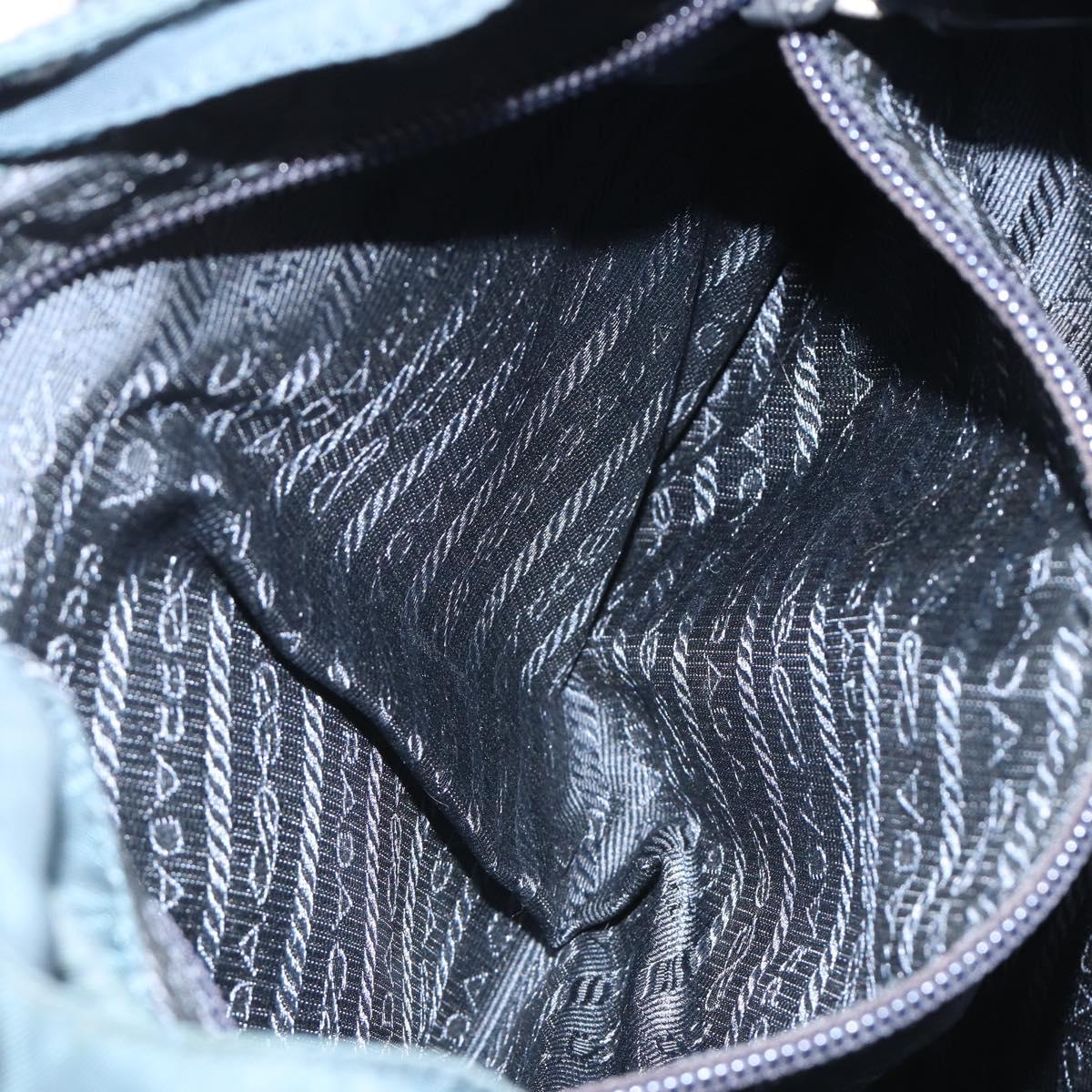 PRADA Backpack Nylon Navy Silver Auth hk3905